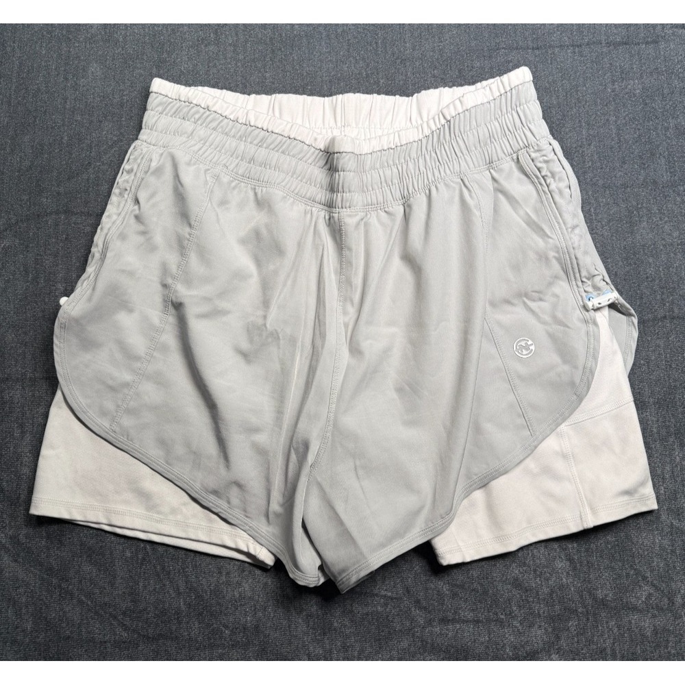 Nautica Competition Women’s Athletic Running Shorts Gray XL Activewear Lined